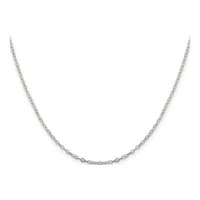 Sterling Silver 1.5mm Flat Open Oval Cable Chain – view 3