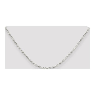 Sterling Silver 2.5mm Flat Open Oval Cable Chain – view 4