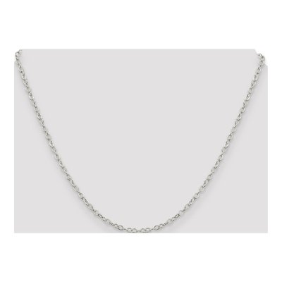 Sterling Silver 2.5mm Flat Open Oval Cable Chain – view 4
