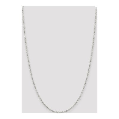 Sterling Silver 2.5mm Flat Open Oval Cable Chain – view 4