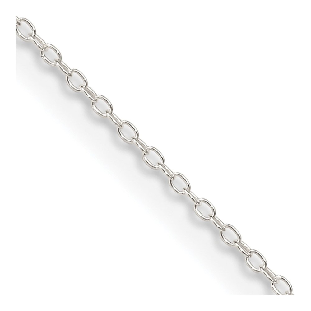 20 Inch Sterling Silver .95mm Forzantine Cable Chain Necklace with Spring Ring Clasp