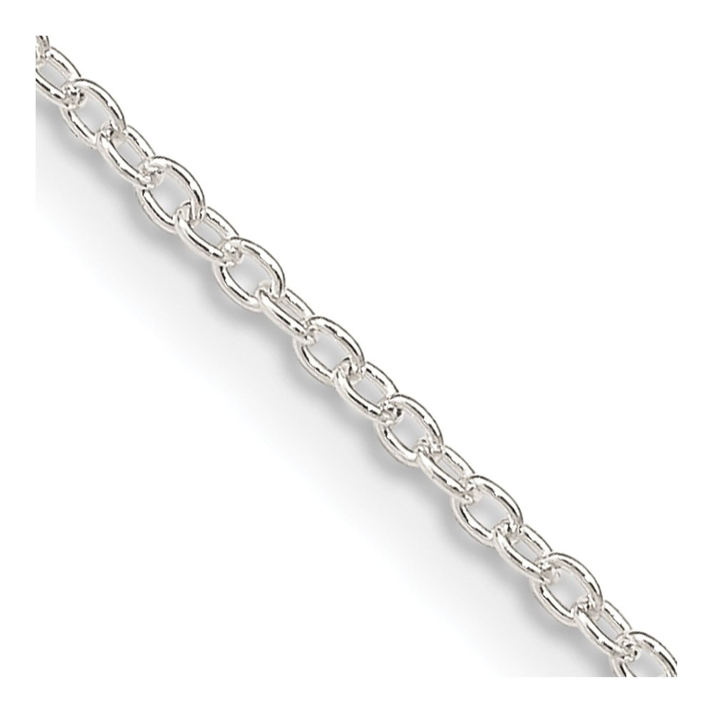18 Inch Sterling Silver 1.45mm Forzantine Cable Chain Necklace with Lobster Clasp