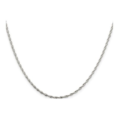 Sterling Silver 1.65mm Twisted Herringbone Chain – view 2