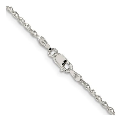 Sterling Silver 1.65mm Twisted Herringbone Chain – view 3
