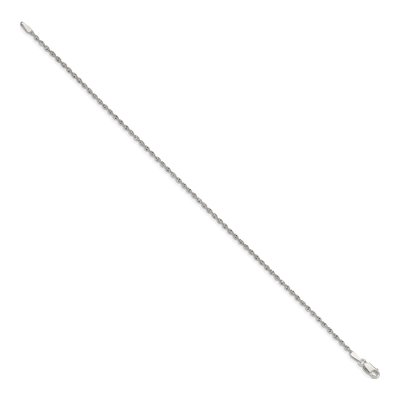 Sterling Silver 1.65mm Twisted Herringbone Chain Bracelet – view 2