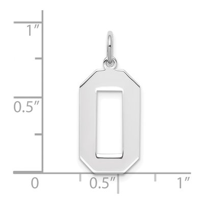 Sterling Silver Number 0 Pendant – view 3