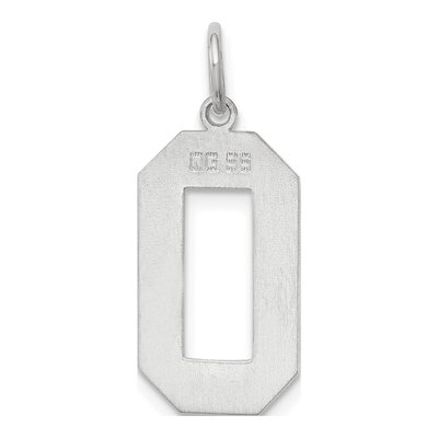 Sterling Silver Number 0 Pendant – view 4