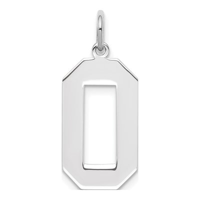 Sterling Silver Number 0 Pendant