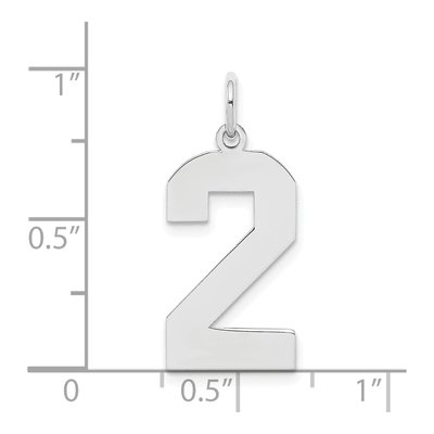 Sterling Silver Number 2 Charm – view 4