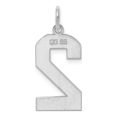 Sterling Silver Number 2 Charm – view 5