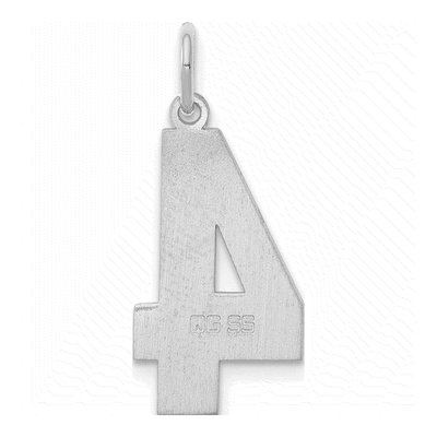 Sterling Silver Number 4 Charm – view 5