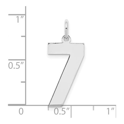 Sterling Silver Number 7 Pendant – view 4