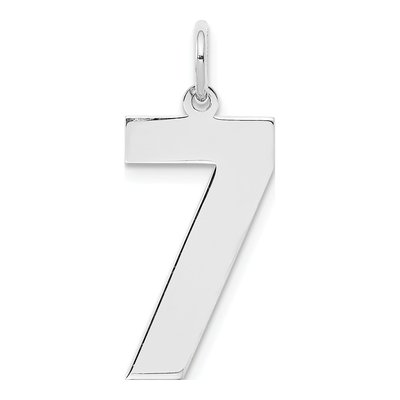Sterling Silver Number 7 Pendant