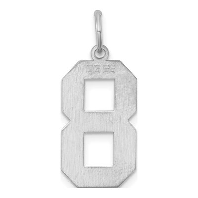 Sterling Silver Number 8 Charm – view 5