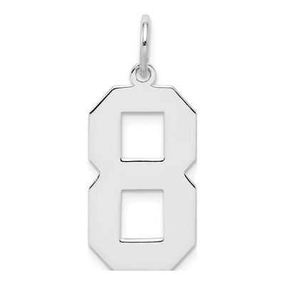 Sterling Silver Number 8 Charm