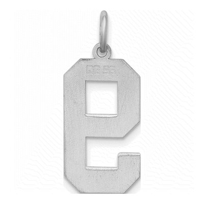 Sterling Silver Number 9 Pendant – view 4