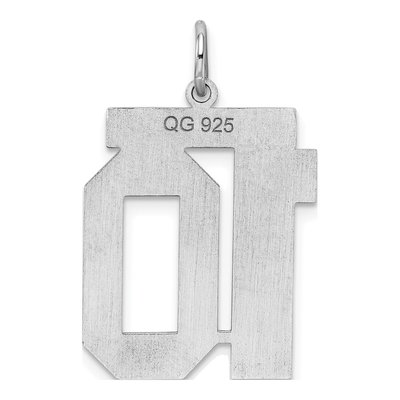 Sterling Silver Number 10 Charm – view 5