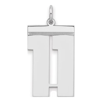 Sterling Silver Number 11 Pendant