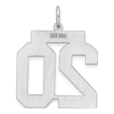 Sterling Silver Number 20 Pendant – view 5