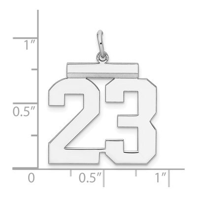 Sterling Silver Number 23 Pendant – view 4