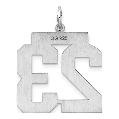 Sterling Silver Number 23 Pendant – view 5