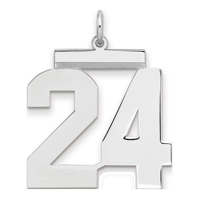Sterling Silver Number 24 Charm