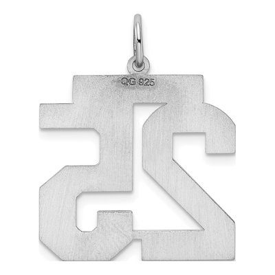 Sterling Silver Number 25 Pendant – view 5