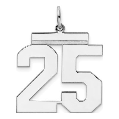 Sterling Silver Number 25 Pendant