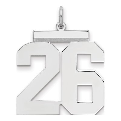 Sterling Silver Number 26 Pendant