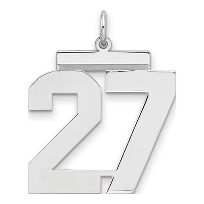 Sterling Silver Number 27 Pendant