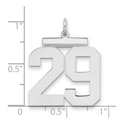 Sterling Silver Number 29 Pendant – view 2