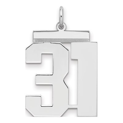 Sterling Silver Number 31 Pendant