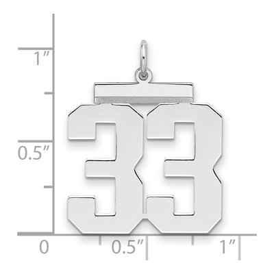 Sterling Silver Number 33 Charm – view 2