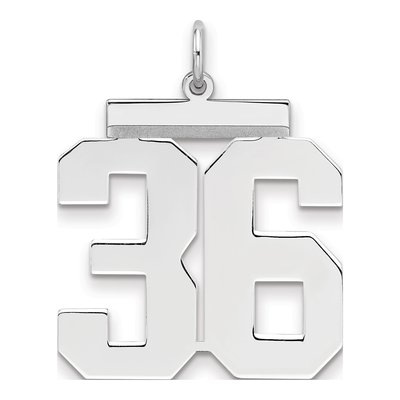 Sterling Silver Number 36 Pendant