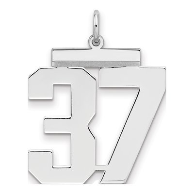 Sterling Silver Number 37 Charm