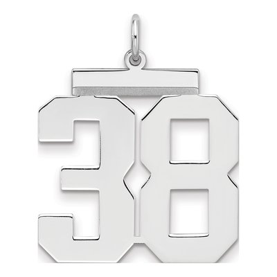 Sterling Silver Number 38 Pendant