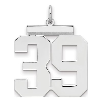 Sterling Silver Number 39 Pendant