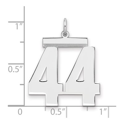 Sterling Silver Number 44 Charm – view 2