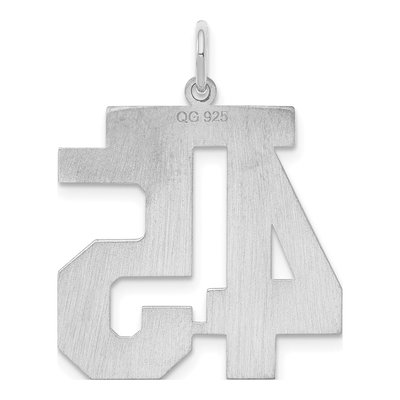 Sterling Silver Number 45 Charm – view 4