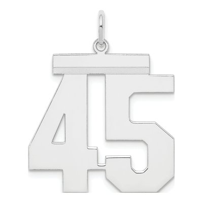 Sterling Silver Number 45 Charm