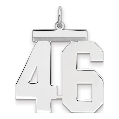 Sterling Silver Number 46 Pendant