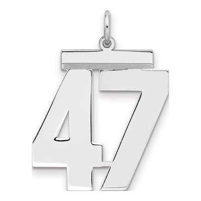 Sterling Silver Number 47 Pendant
