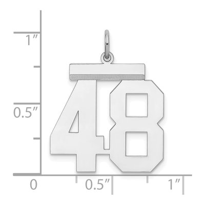 Sterling Silver Number 48 Pendant – view 4