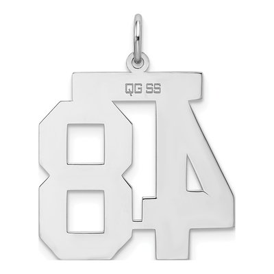 Sterling Silver Number 48 Pendant – view 5
