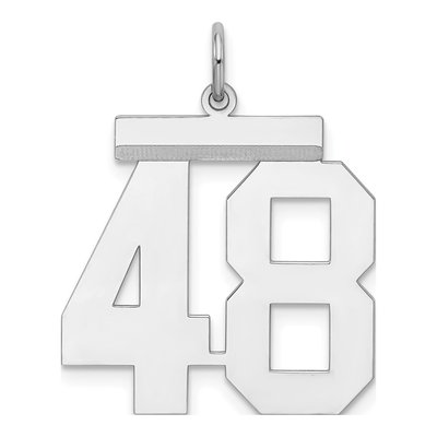 Sterling Silver Number 48 Pendant