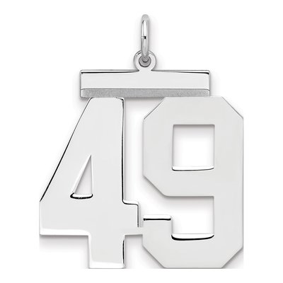 Sterling Silver Number 49 Charm