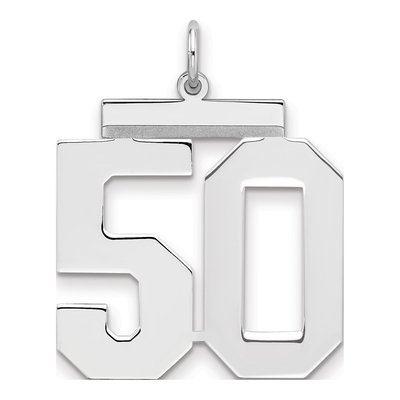 Sterling Silver Number 50 Pendant