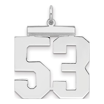 Sterling Silver Number 53 Charm