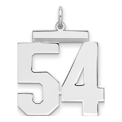 Sterling Silver Number 54 Charm