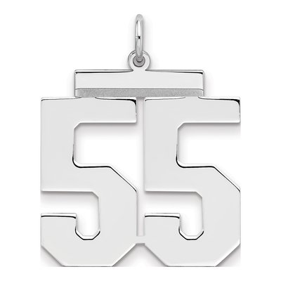 Sterling Silver Number 55 Pendant